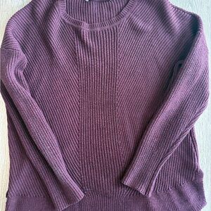 Athleta Ribbed Crew Neck Sweater - Burgundy